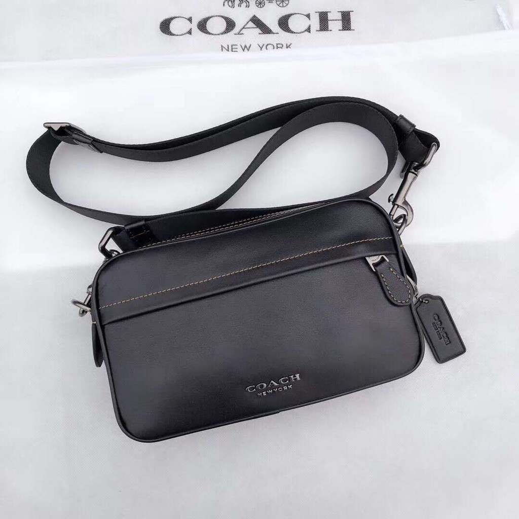 coach camera bag black