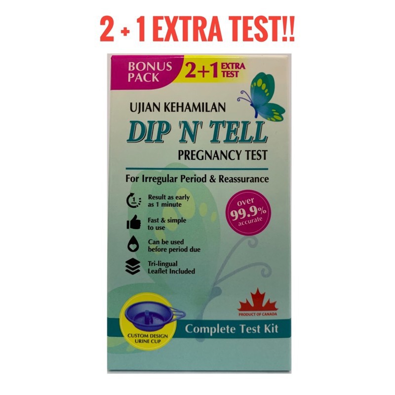 Dip N Tell Pregnancy Test Kit 3s Exp 08 2022 Shopee Malaysia