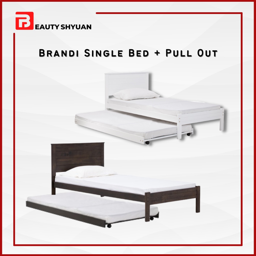 BRANDI Single Bed Frame Single Pull Out Bed Frame Katil Single Pull Out