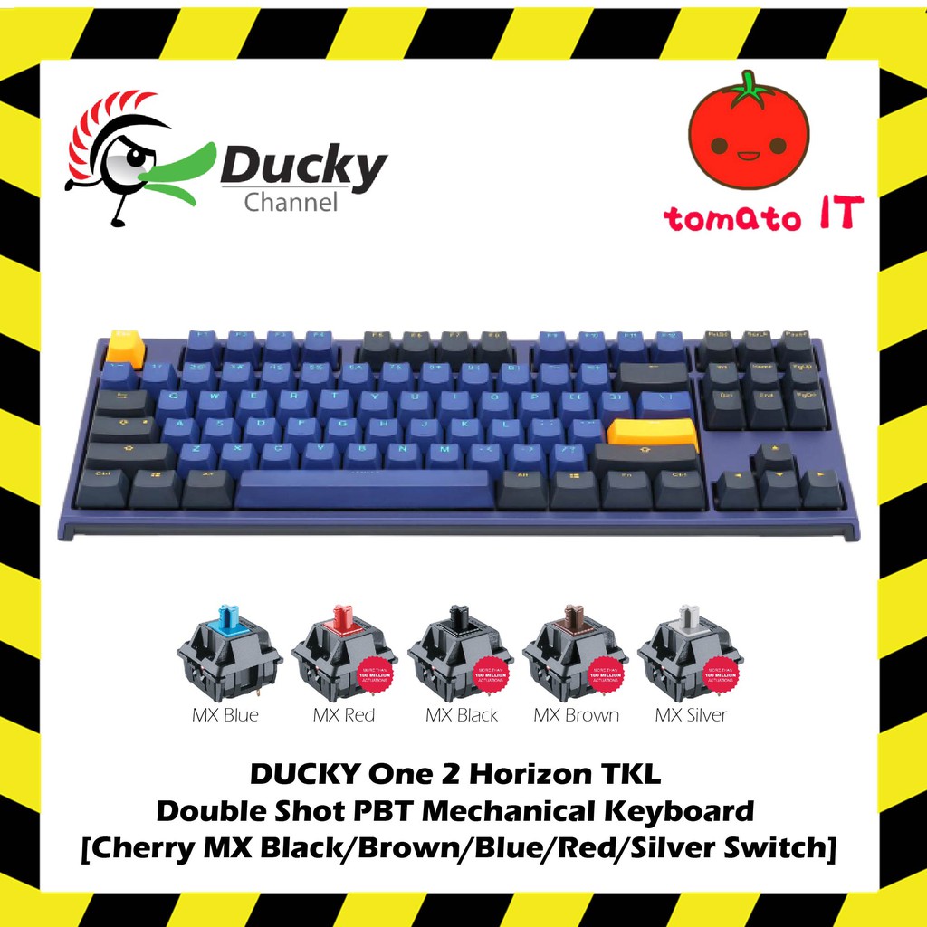 Ducky One 2 Horizon Tkl Double Shot Pbt Mechanical Keyboard Cherry Mx Black Brown Blue Red Silver Switch Shopee Malaysia