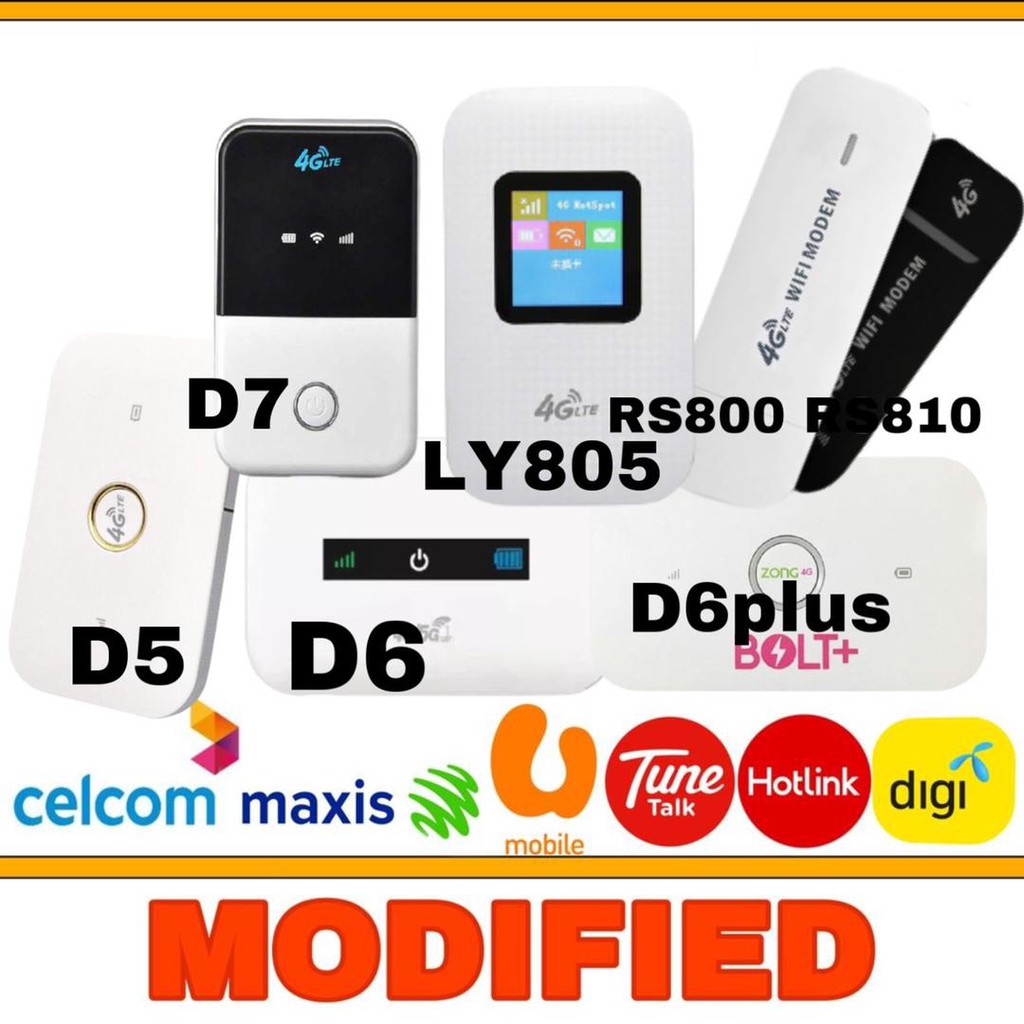 Unlimited Hotspot 4g Lte Rs800 Rs810 Rs850 D5 D6 D6plsu D7 Ly805 Ly806 Usb Wifi Unlock Modem Rounter