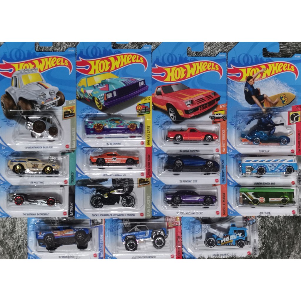 Hot Wheels Set Of 20 Toy Sports Race Cars In 1:64 Scale,