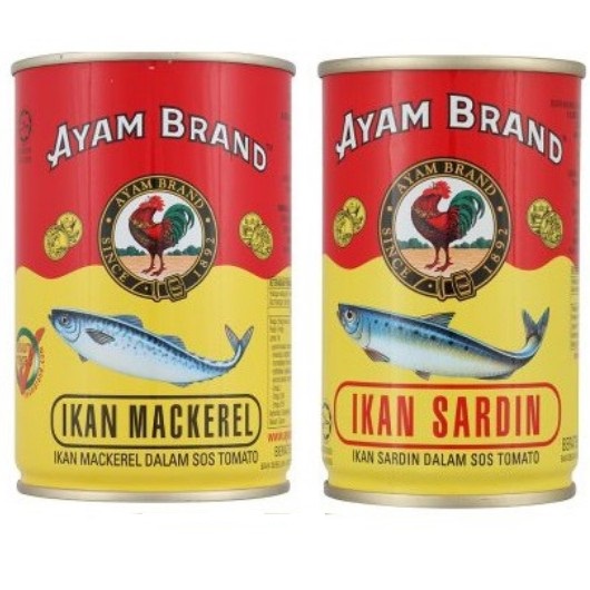 Ayam Brand MACKEREL / SARDINES in tomato sauce 155g / 230g / 300g