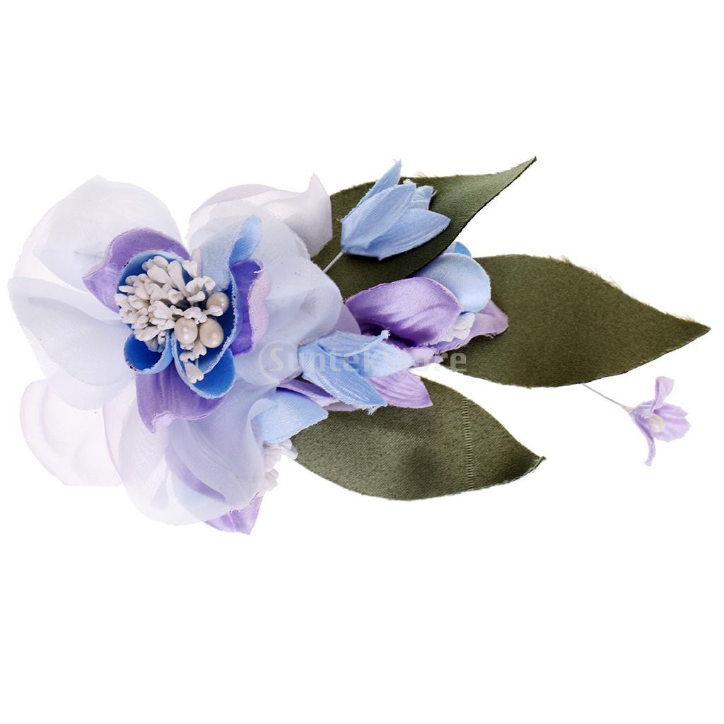 Women Flower Brooch Pin Bridal Party Wedding Hair Clip Headdress