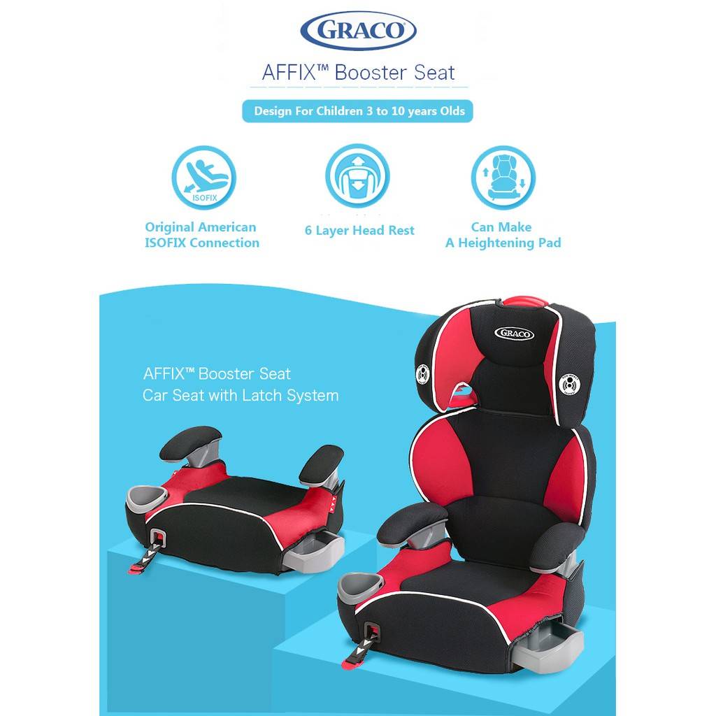 Graco Affix High Back Booster Car Seat, Grapeade