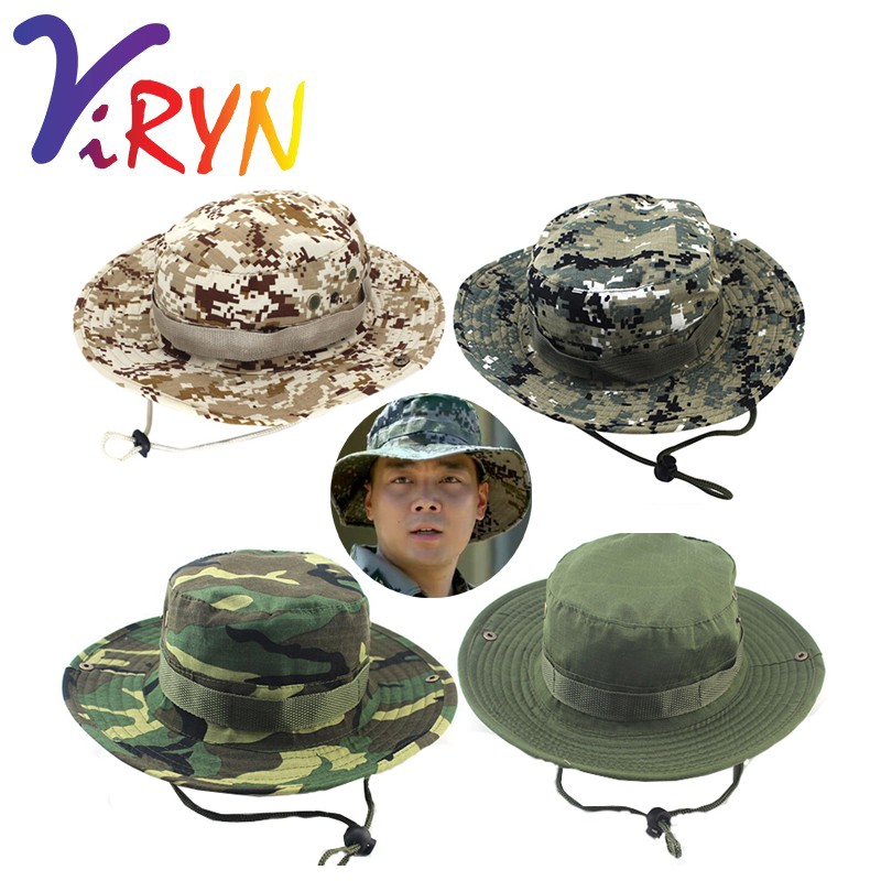 military camo bucket hat