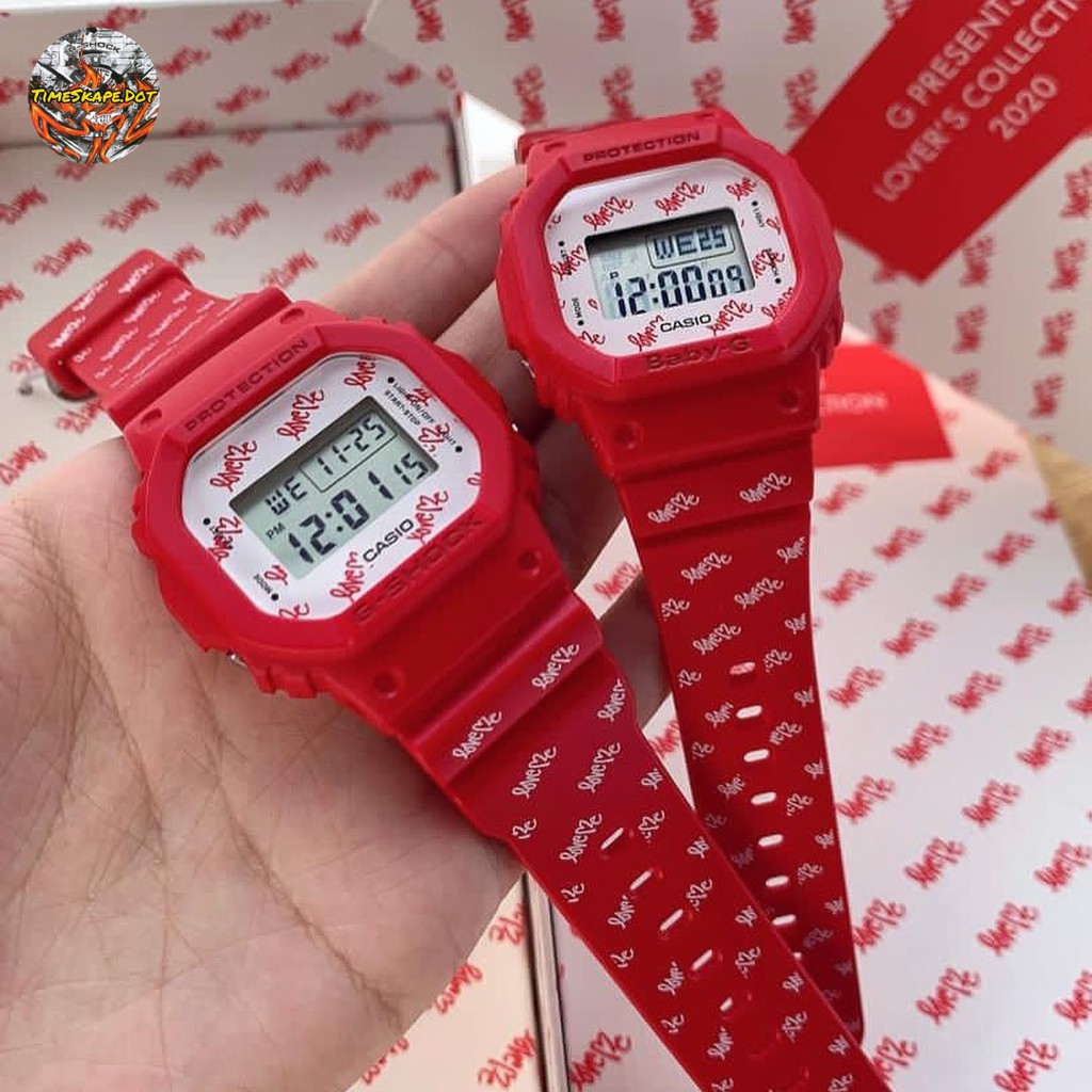公式ラバコレ g-shock baby-g lov-20b-4 ペアウォッチ