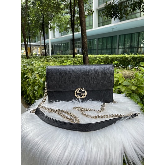 Gucci G Lock WOC Crossbody Black 510314 Shopee Malaysia