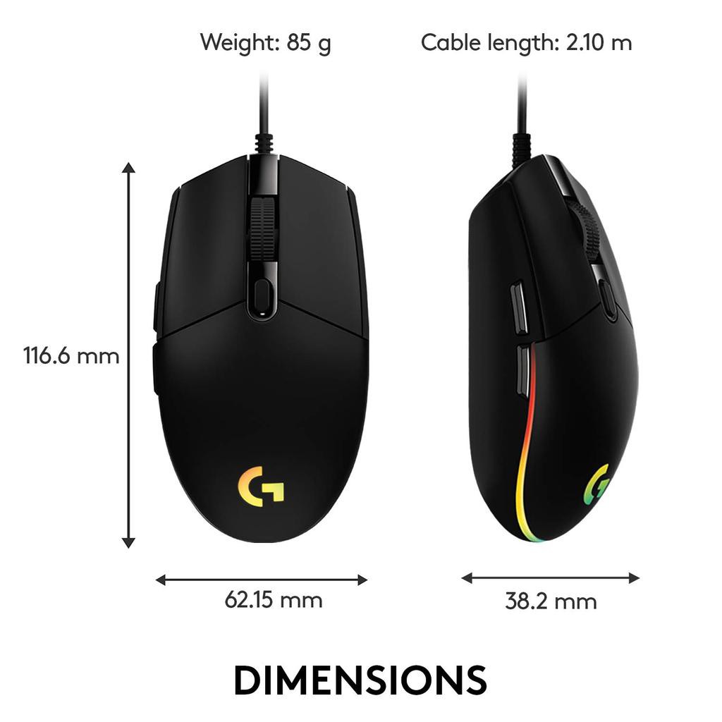 Logitech G103 G102 B100 G403 G502 Prodigy Gaming Mouse 6 Button On Board Memory Optical Sensor Shopee Malaysia