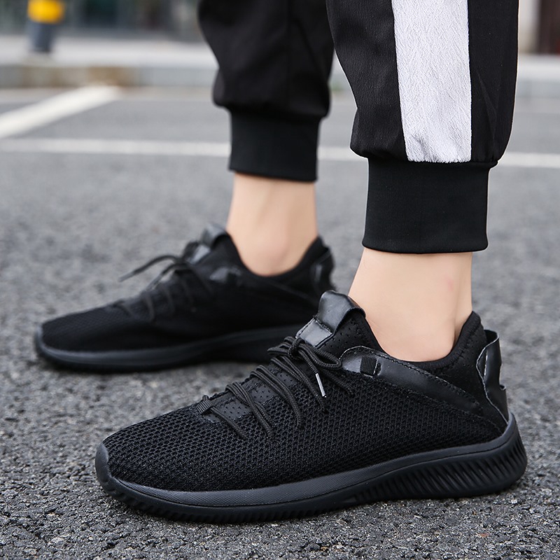 pure black casual shoes