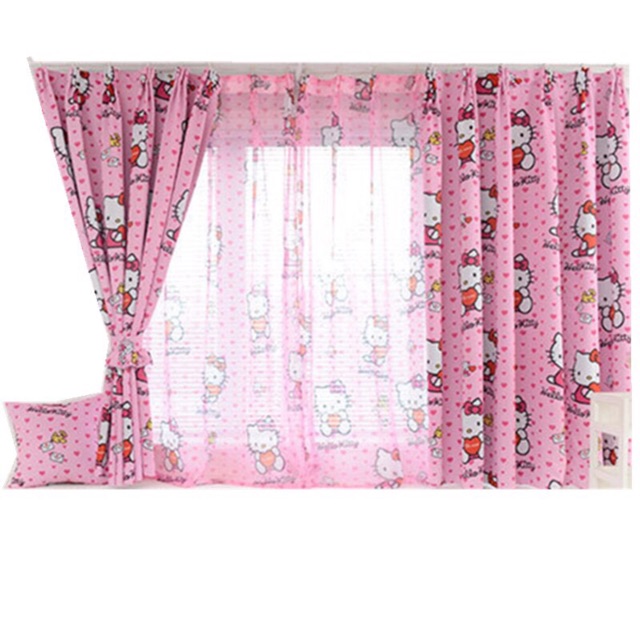 Melin Pink Hello  Kitty  Curtain for Living Room Bedroom 