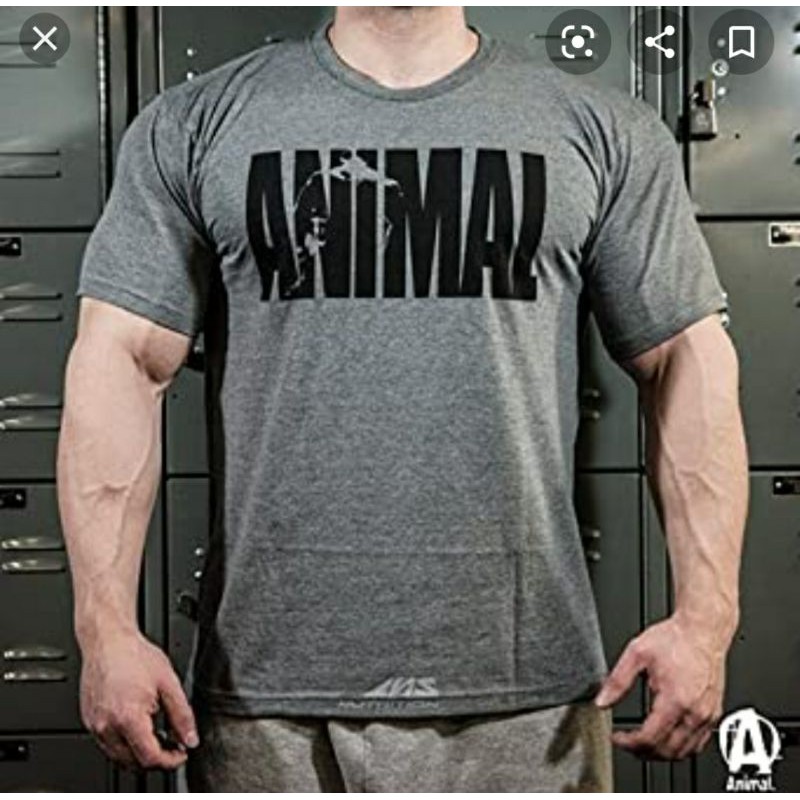 ANIMAL Men Gym Shirt Fitness Bodybuilding 100% Cotton | Shopee Malaysia