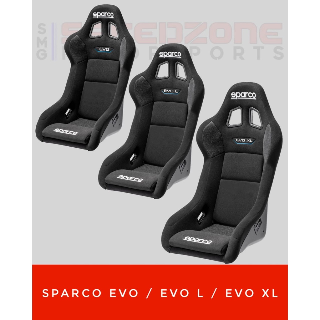 Sparco Bucket Seat Evo / Evo L / Evo XL QRT Fibreglass Seat FIA Approved (Speedzone) Shopee