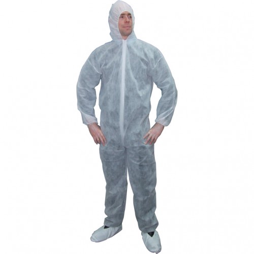 white disposable overalls
