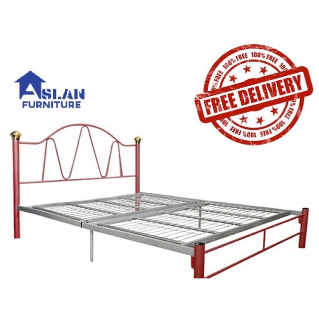 Easlan Dominique Queen Metal Bed Frame, Arch Support Bed Frame
