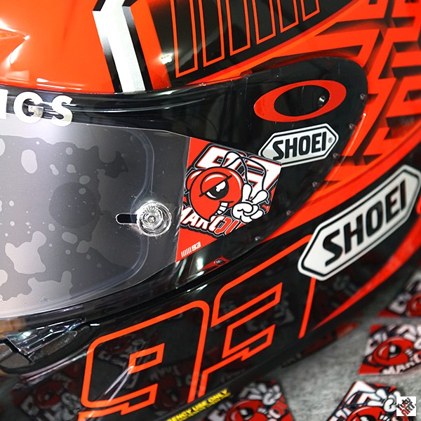 Shoei 93 Red Ant Competitive Film Sticker Small Ant Helmet L Shopee Malaysia