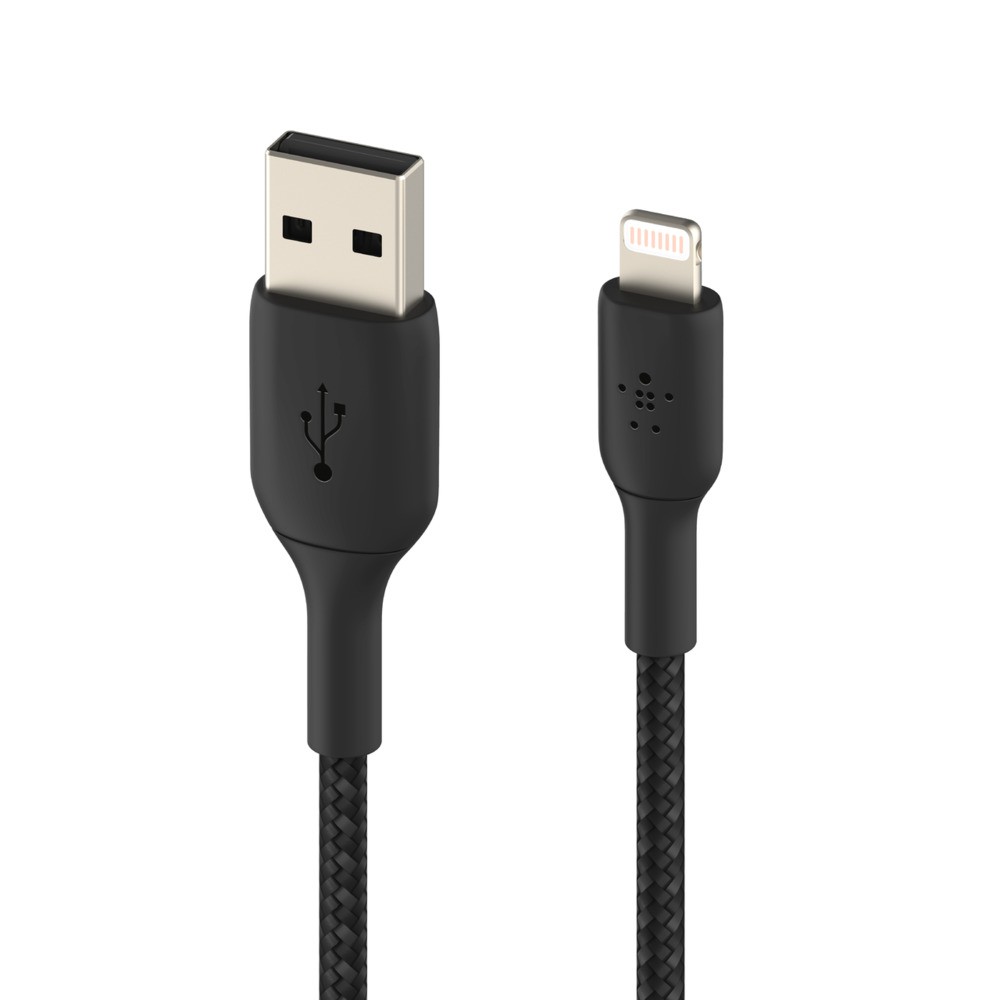 Original Belkin BOOST↑CHARGE™ Lightning Cable CAA002bt Black/White (15cm/1M) Braided
