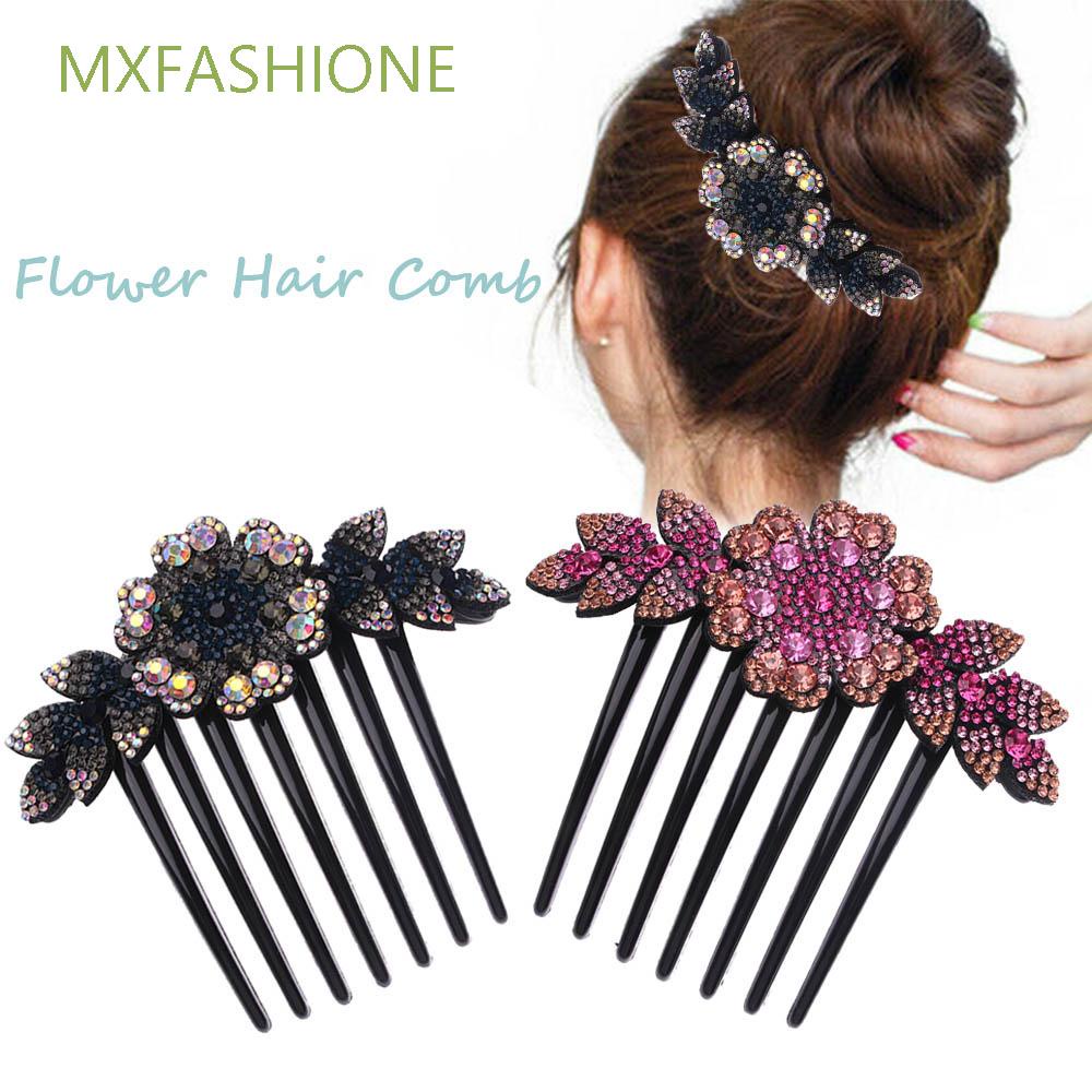 MXFASHIONE Women Hair Comb Bridal Hair Pins Hair Clips Flower Hair  Accessories Elegant Barrettes Slide Clips/Multicolor | Shopee Malaysia