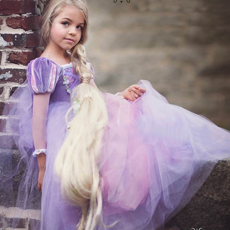 Baby Girls Dress Long Hair Princess Dress Christmas Clothes