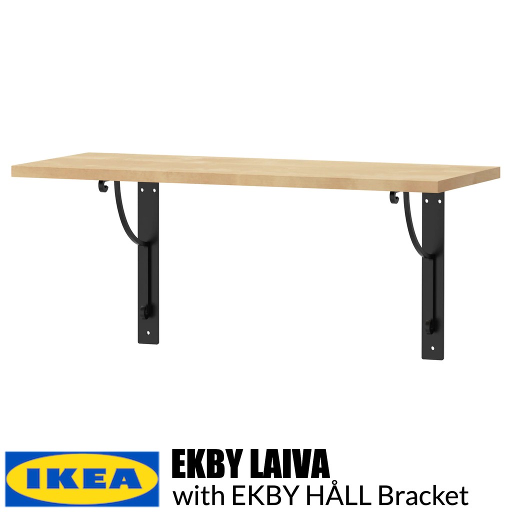 Ikea Ekby Laiva Wall Shelf With Ekby Hall Bracket Birch Shopee