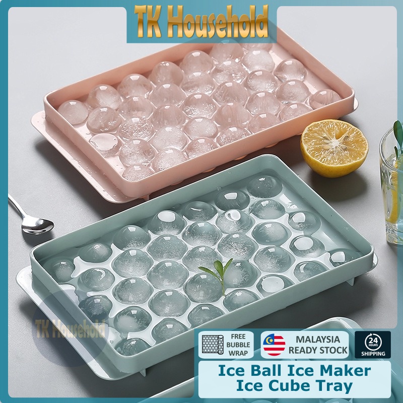 33 grid Ice Cube Tray Jelly Mold Trays Pudding Maker Ice Cube Mold Maker Ice Ball Ready Stock [TK Houshold]球形自制冰格模具 33格