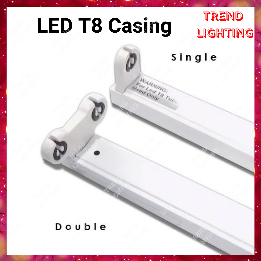 Led T8 Casing Led T8 Fitting Led T8 Single Casing 2ft 4ft 2 Feet 4 Feet Casing Casing Lampu Kalimantang