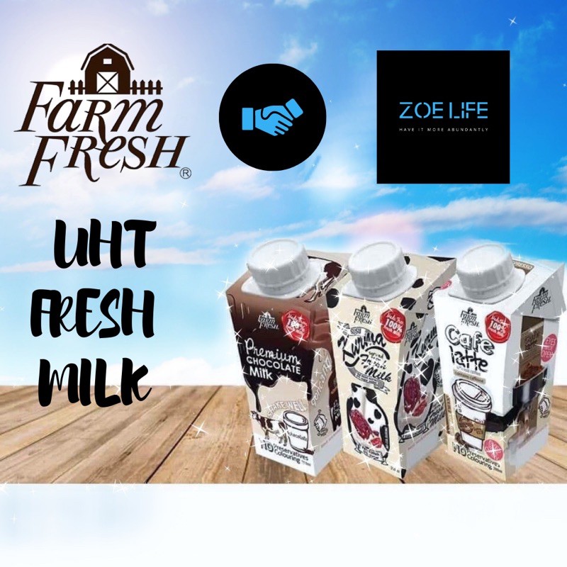 UHT Farm Fresh Fresh Milk & Yogurt 200ml Minimum order 12pcs | Shopee ...