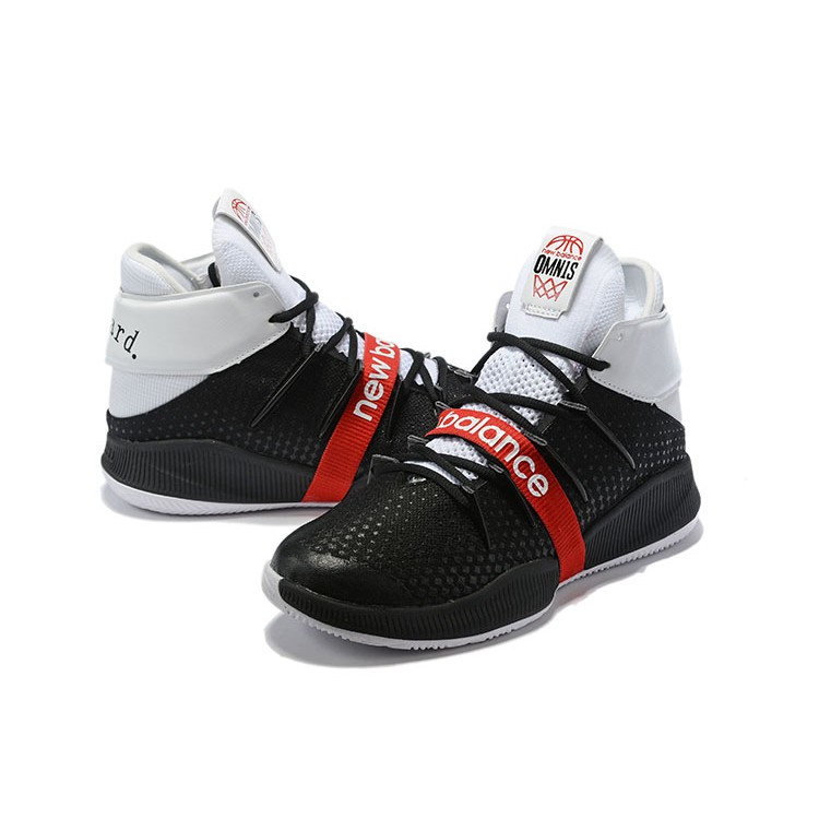 new balance black white red