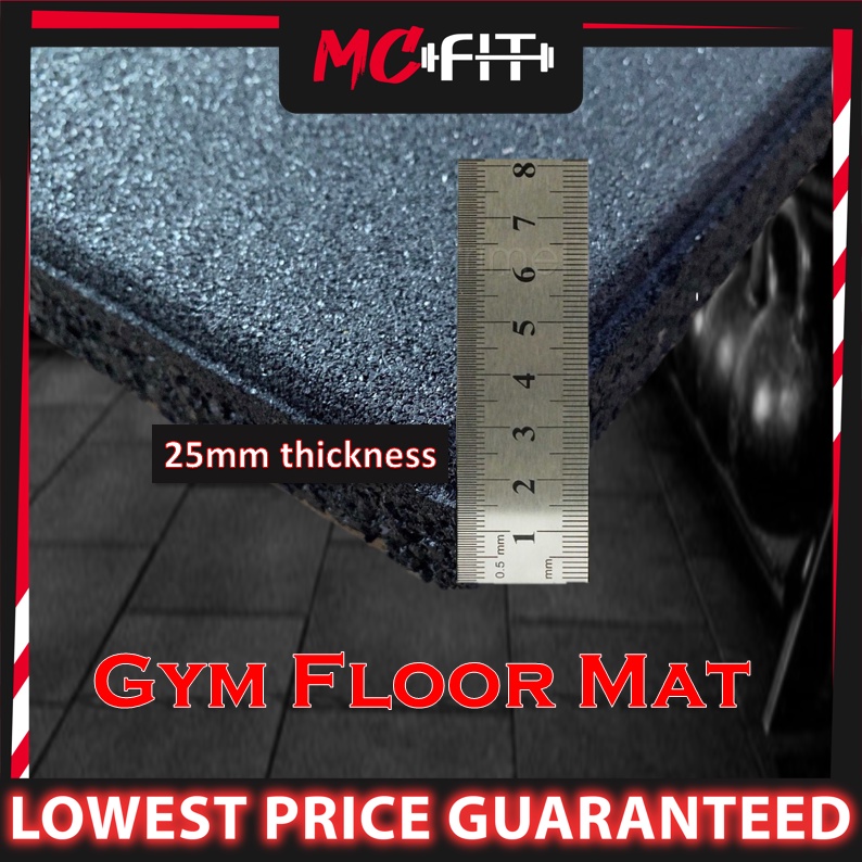 MCFIT [25MM LAMINATED] GYM MATS/ SMOOTH SURFACE RUBBER MATS/ LAMINATED GYM FLOOR/ HEAVY DUTY