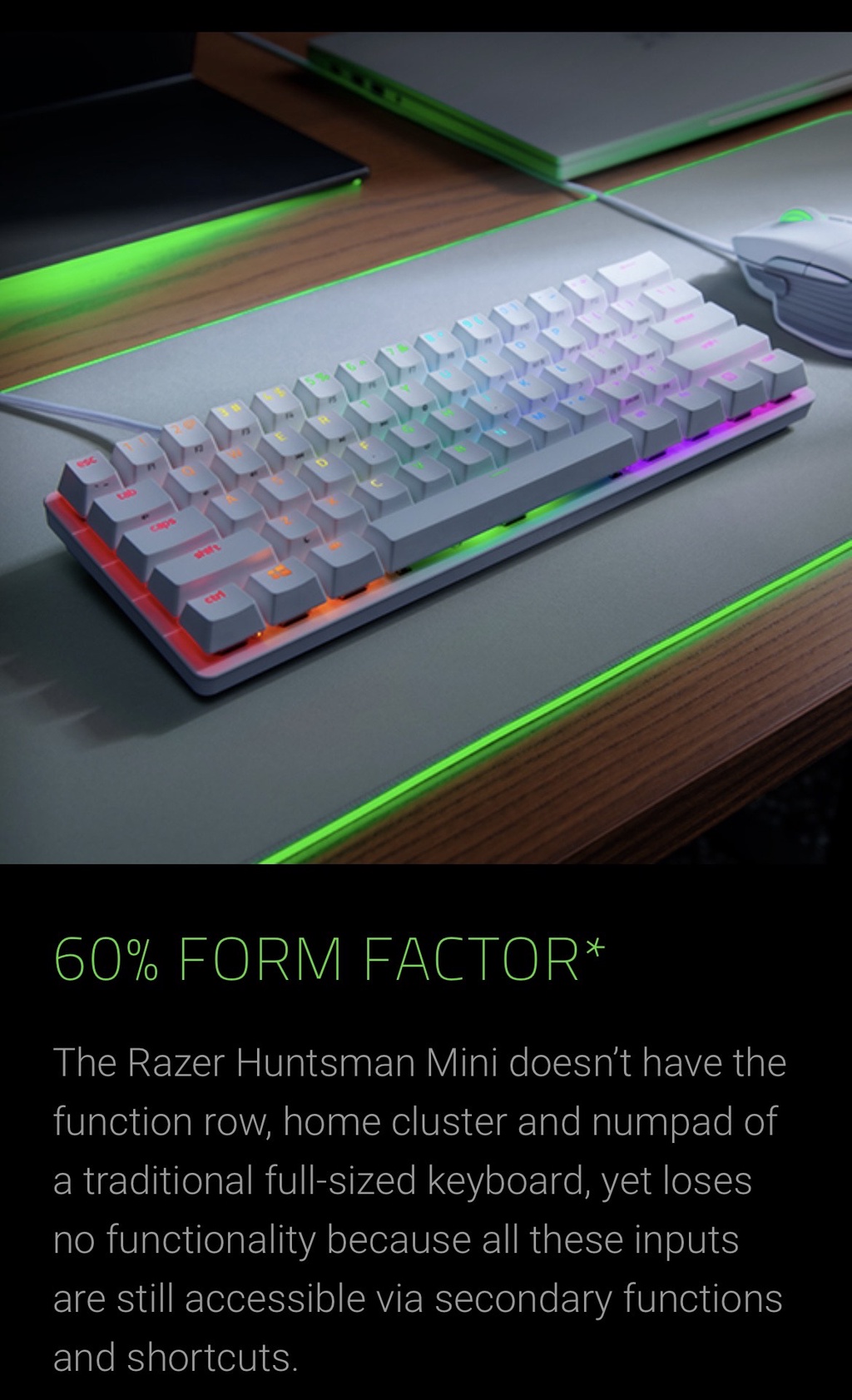 Buy Blackbox [Razer Malaysia Set] Razer Huntsman Mini 60% Gaming Keyboard  Mercury White Linear (2 Years Razer Malaysia Warranty) Online