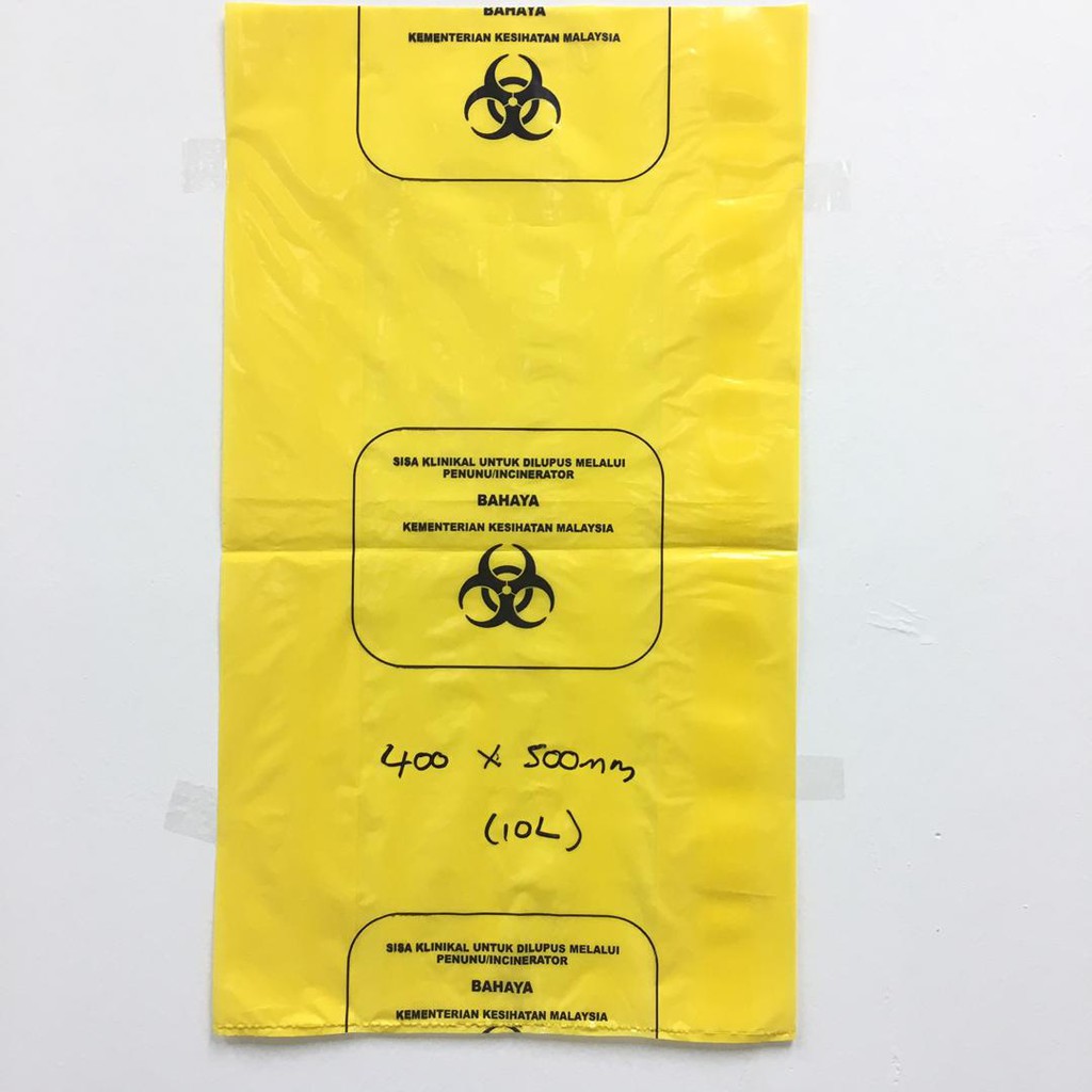 Bio Hazard Yellow Plastic Bag 10L/15L Shopee Malaysia