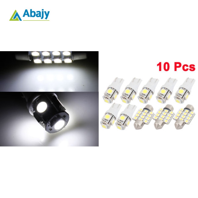 10pcs White Led Lights Interior Package Kit For Honda Accord Coupe Sedan