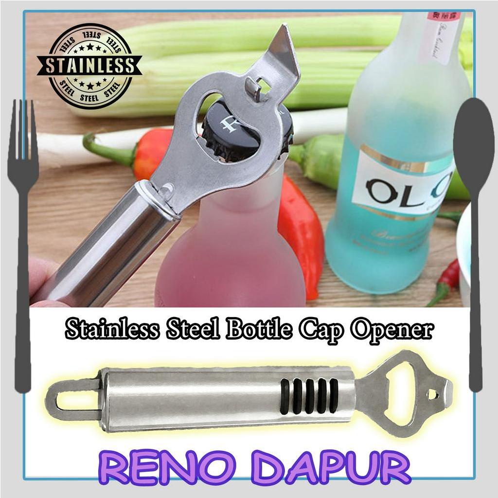 RENODAPUR Stainless Steel Beer Wine Bottle Cap Opener Can Opener Kitchen Tools