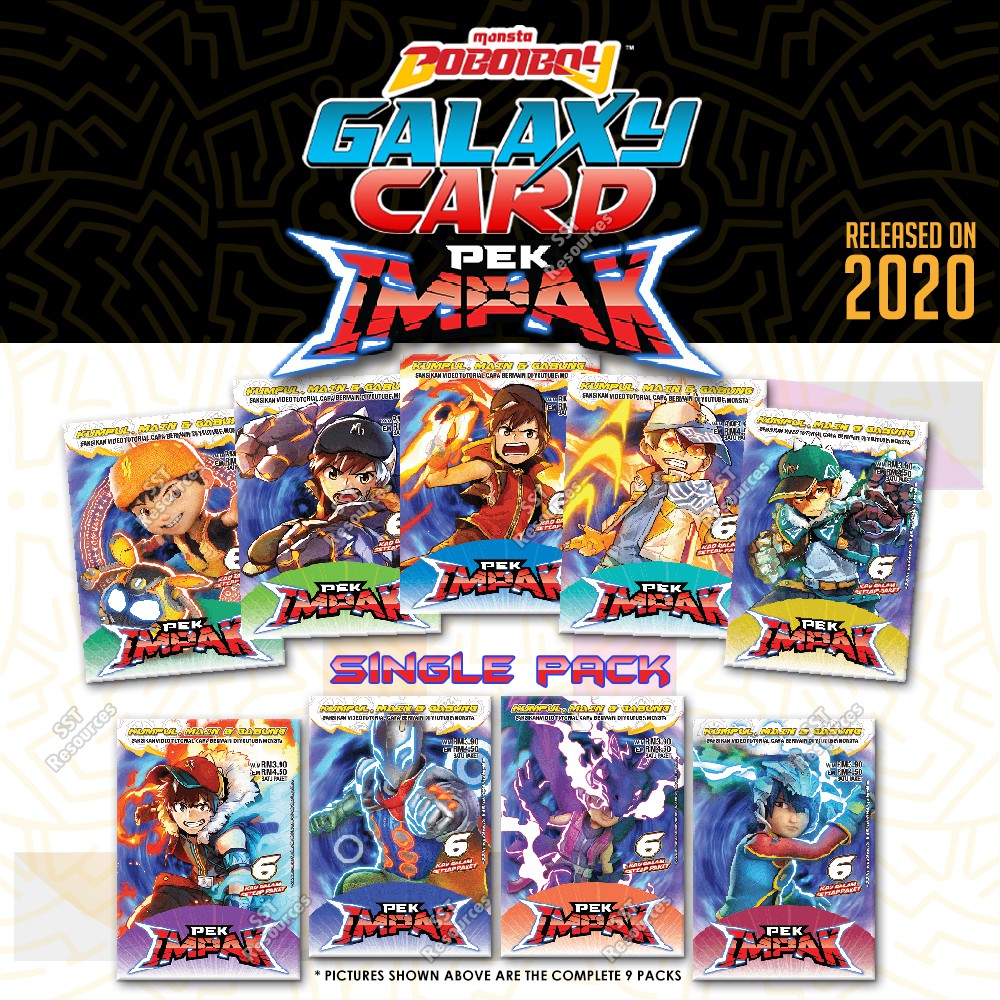 🆕 BoBoiBoy Galaxy Card Kad Pek Impak - Single Pack based ...