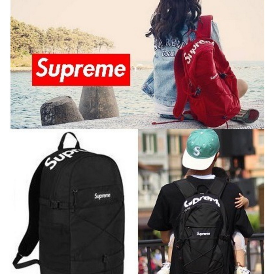 supreme 210 denier cordura backpack red