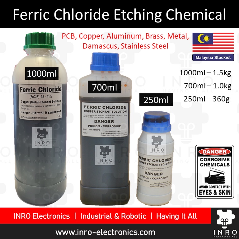 Ferric Chloride Etching Chemical, Warangan Keris Ferrite Chloride Acid PCBs Copper Aluminium Damascus Stainless Steel