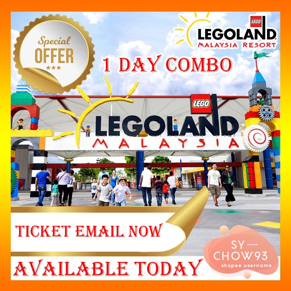 [TICKET EMAIL NOW] Legoland COMBO 1 Day Ticket Johor Shopee Malaysia