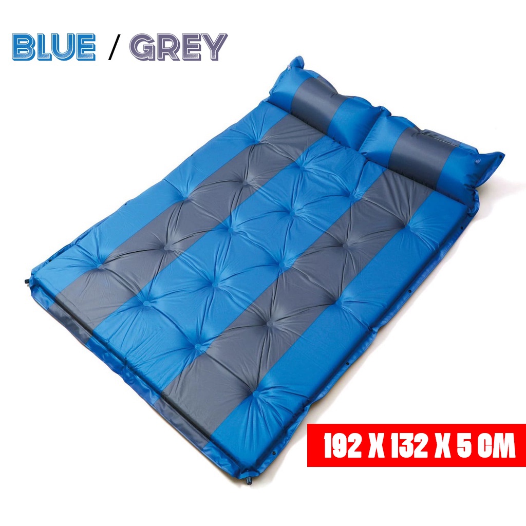 SELF INFLATABLE MATTRESS DOUBLE AIR CUSHION MATTRESS with Pillow Sleeping Air Bed Camping Bed tilam Outdoor