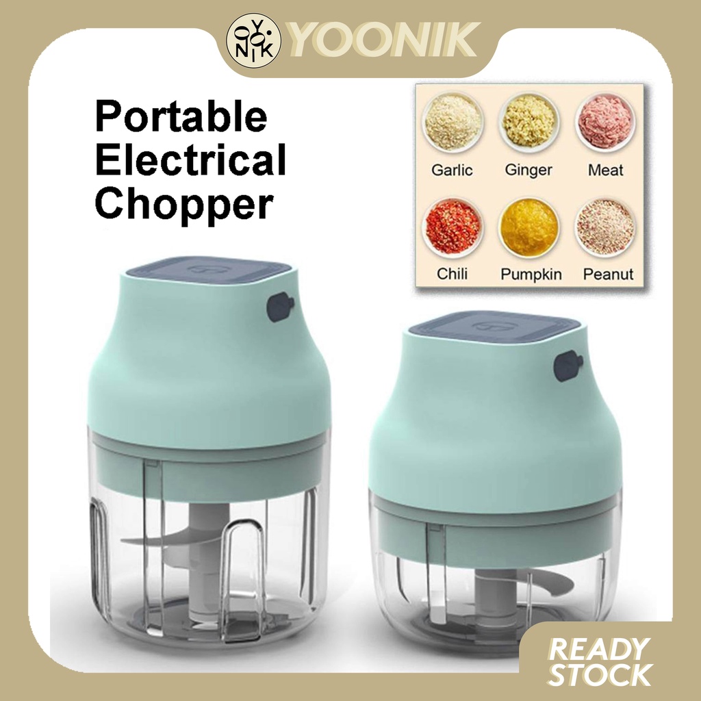 YOONIK 250ML Mini Blender Garlic Chopper Wireless Electric Food Chopper Portable Blender Food Processor Meat Grinder