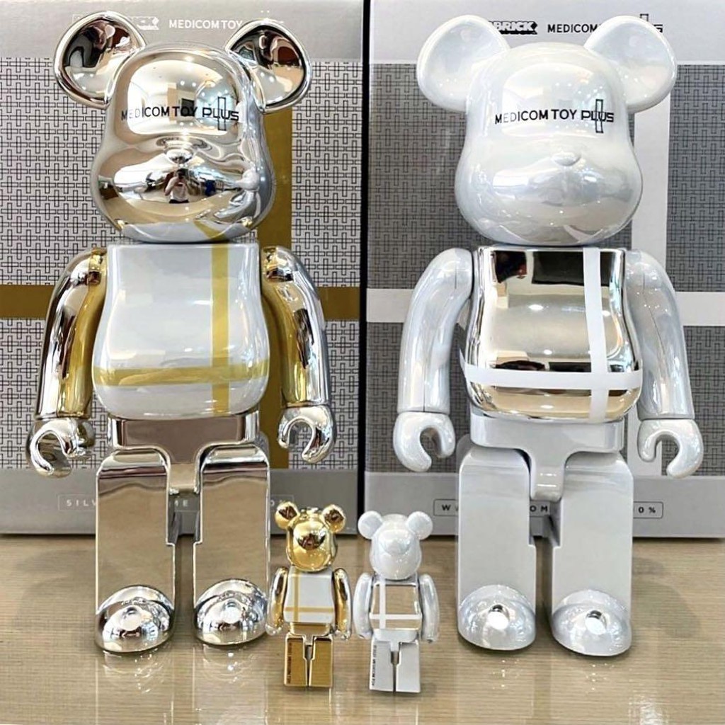 BE@RBRICK MEDICOM TOY PLUS SILVER CHROME