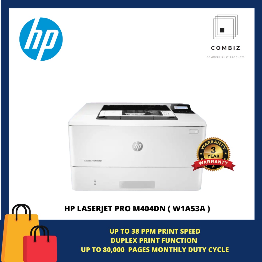 HP LaserJet Pro M404DN ( W1A53A ) UP TO 38 PPM PRINT SPEED | Shopee ...