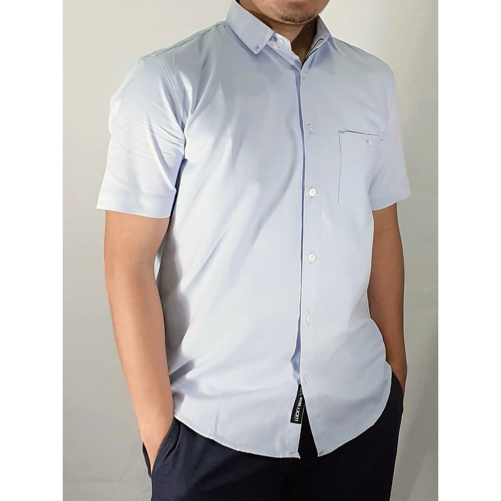 Kemeja Lengan Pendek Short Sleeved Smart Casual Men's Shirt (Ready ...