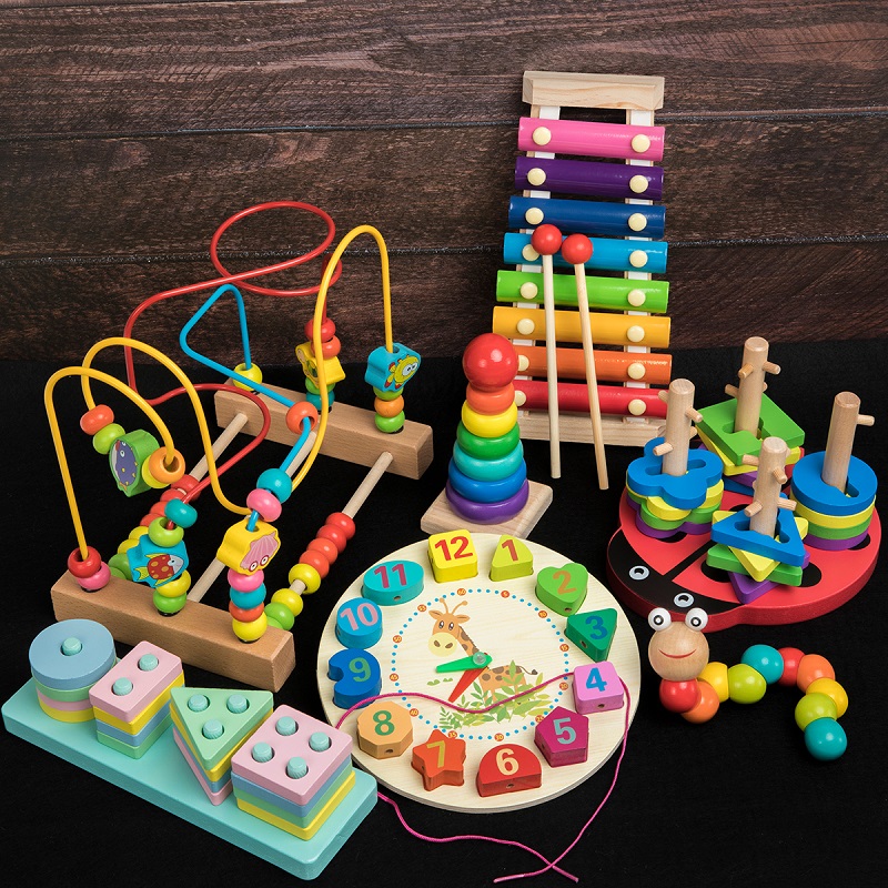 Buy 儿童绕珠玩具益智大号婴儿宝宝积木1 2岁智力串珠6 12个月早教 Seetracker Malaysia