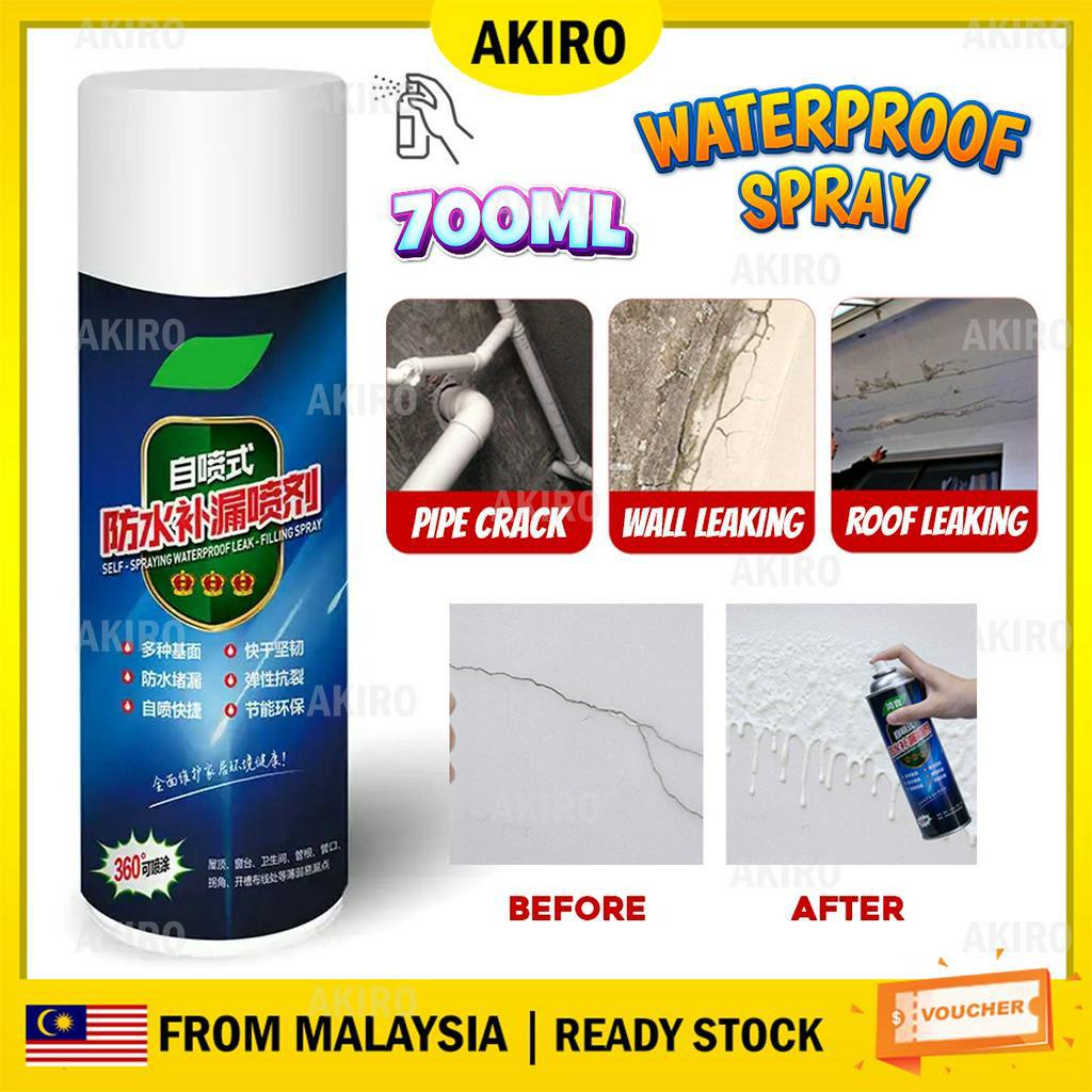 AKIRO 700ML Repair Building Base Roof Cracks Waterproof Spray Treatment Pipes Lofts Gutter Roof Leaking Sealant Spray