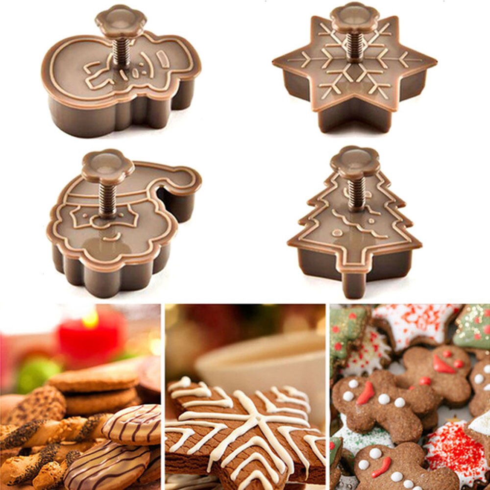 Four Sticks Cookie Pastry Biscuit Cutter Icing Fondant Baking Kitchen Xmas Stock