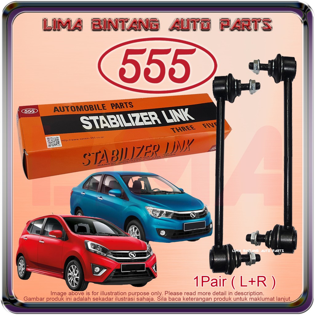 Perodua Axia , Bezza Front Stabilizer Link , Absorber Link ( Sankei 555