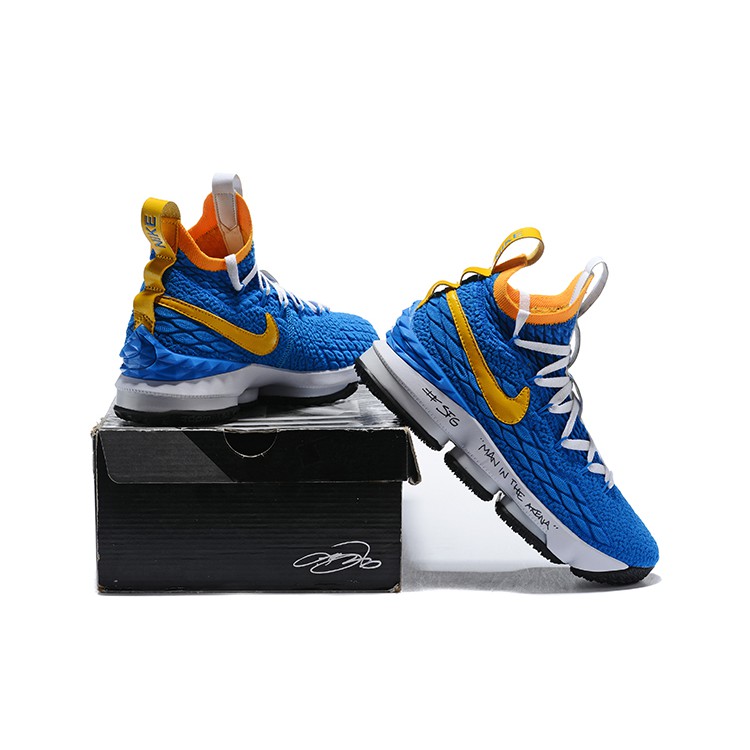 nike blue and yellow waffle trainer