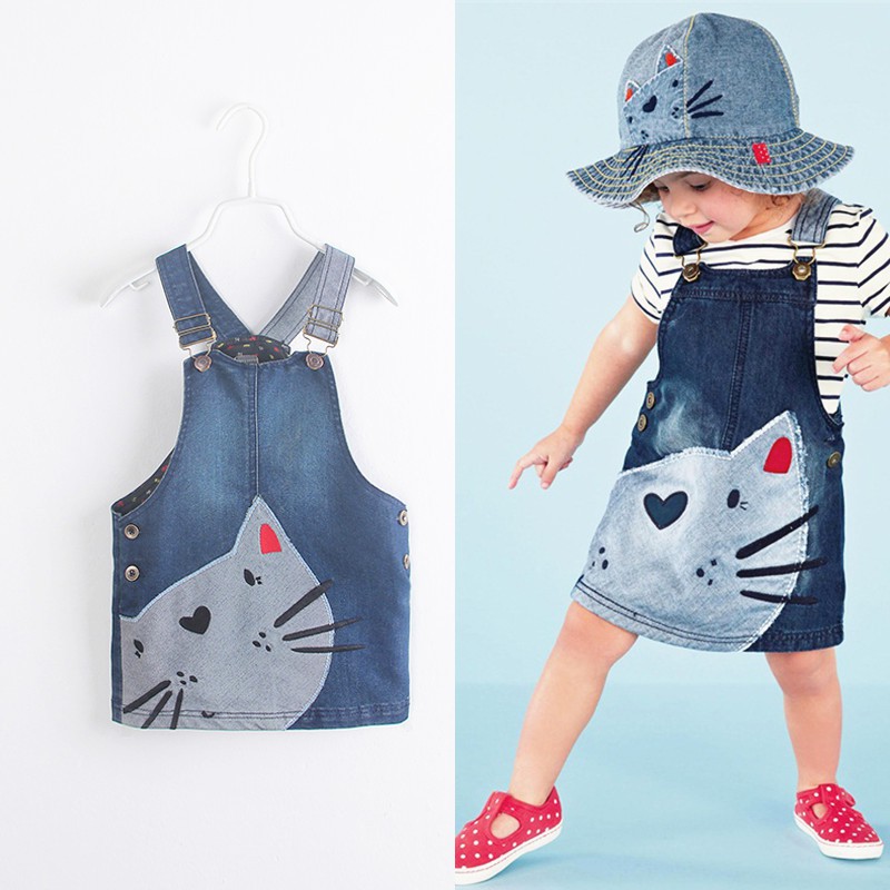 baby girl jean overall dress