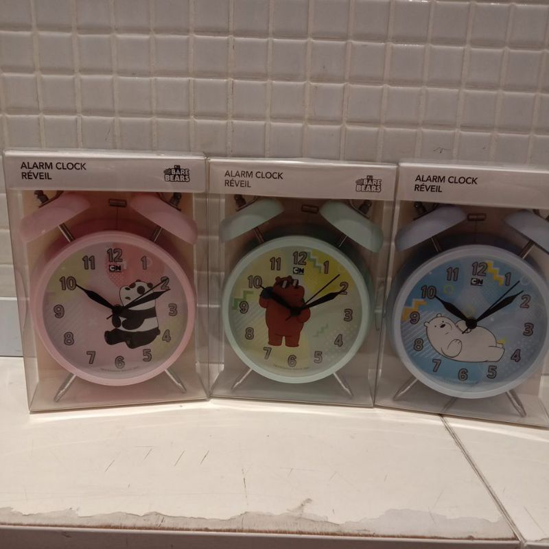 Miniso X WE BARE BEARS ALARM CLOCK / Character Bear Character CLOCK