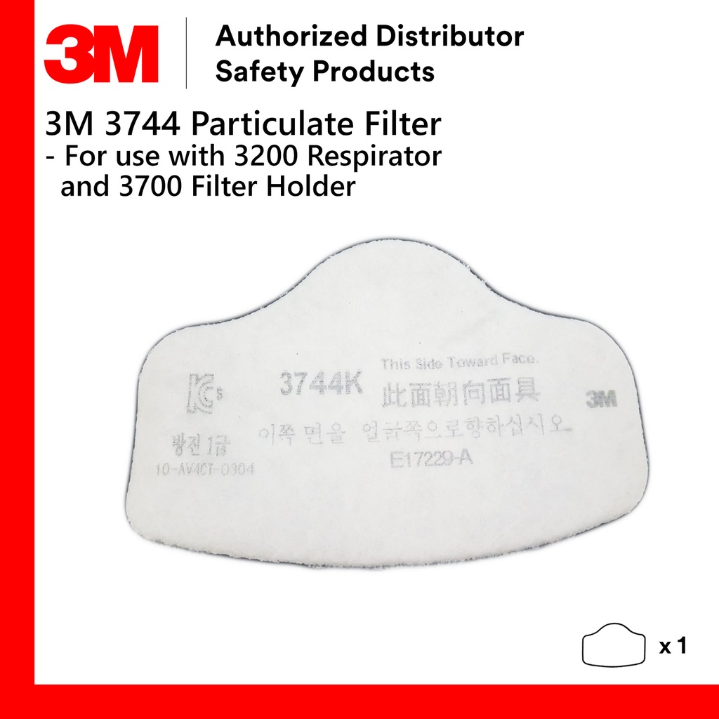 3M 3744 Particulate Filter / For use with 3M 3200 3700 Respirator